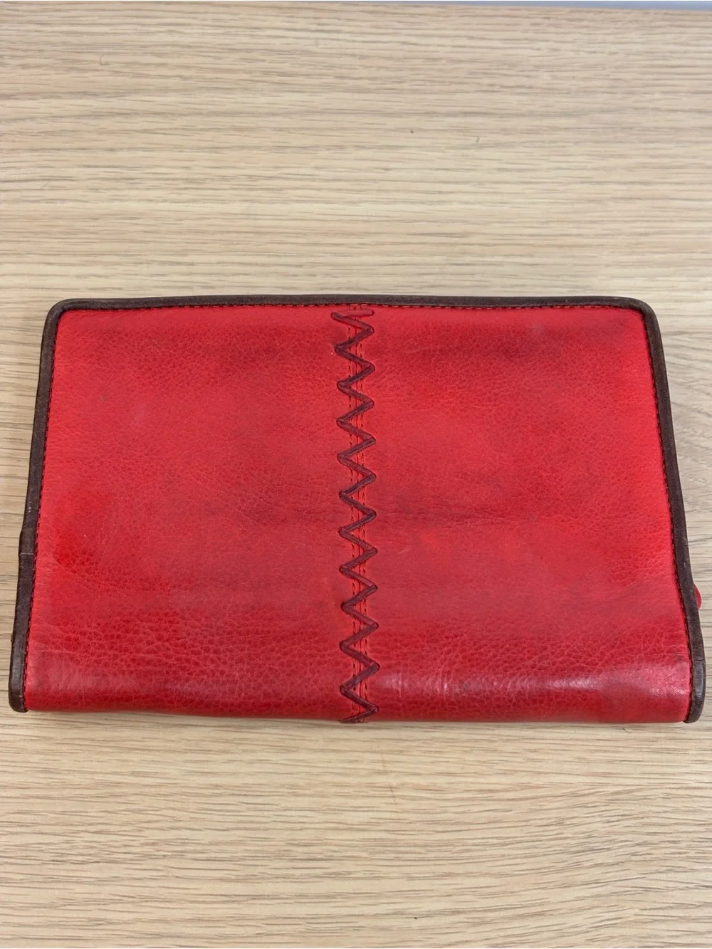 Brighton‎ Shiloh Africanz Red Leather Long Wallet.